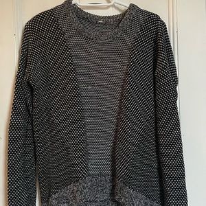 Lululemon Navy Blue/White Merino Wool Knit Sweater